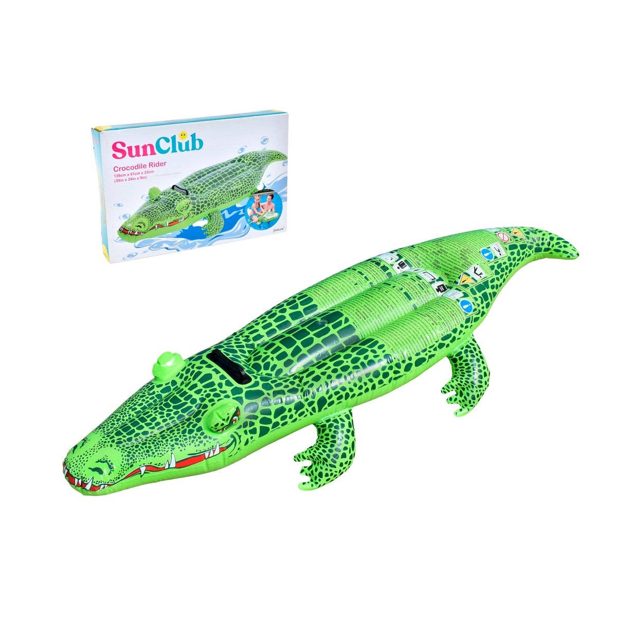 Cocodrilo Inflable Para El Agua De 142X68X23 Cms